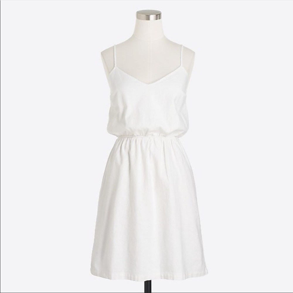 Jcrew Linen summer dress xxs offwhite